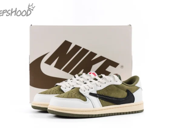 Kid Size Travis Scott x Air Jordan 1 Reverse Olive Reps