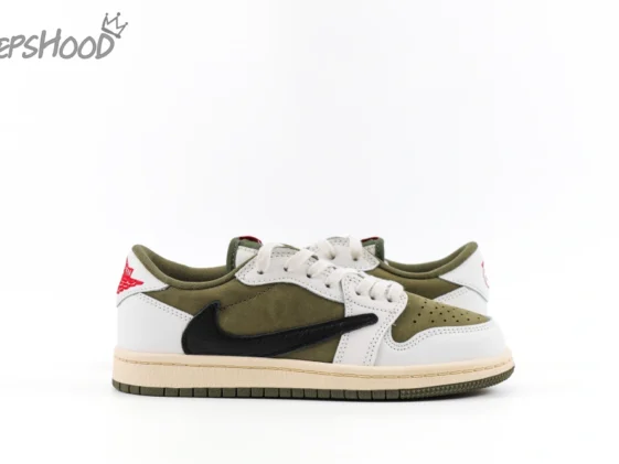 Kid Size Travis Scott x Air Jordan 1 Reverse Olive Reps