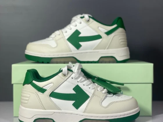 Off White Out Of Office White Green Reps