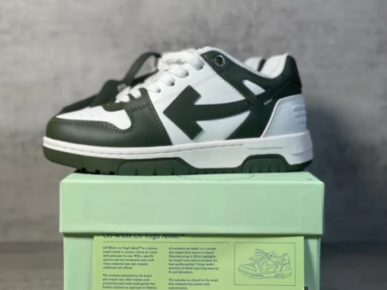 Off White Out Of Office Military Green White Reps