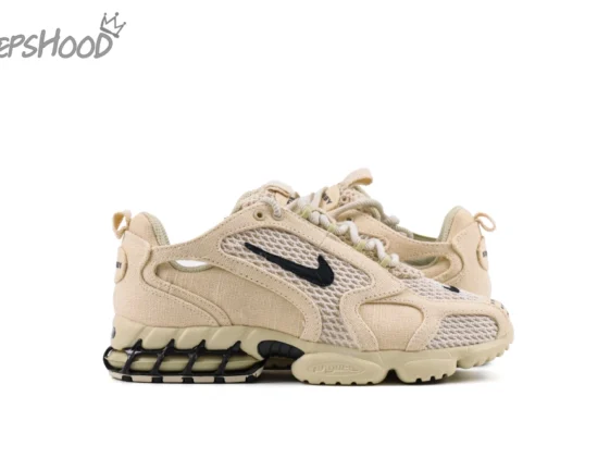 Stussy x Air Zoom Spiridon Caged 2 Fossil Reps