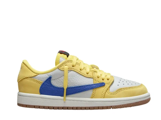 Kid Size Travis Scott x Air Jordan 1 Canary Reps